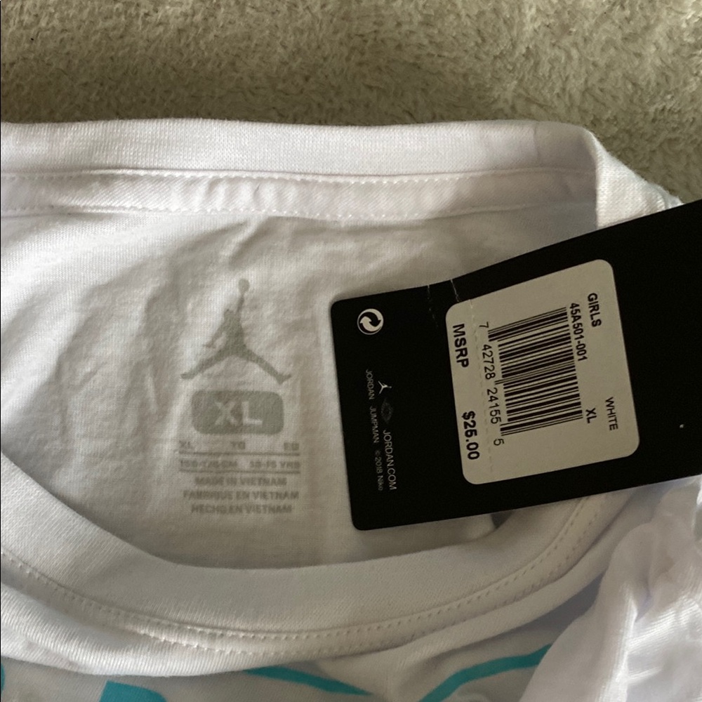 Jordan White Short Sleeve Tee